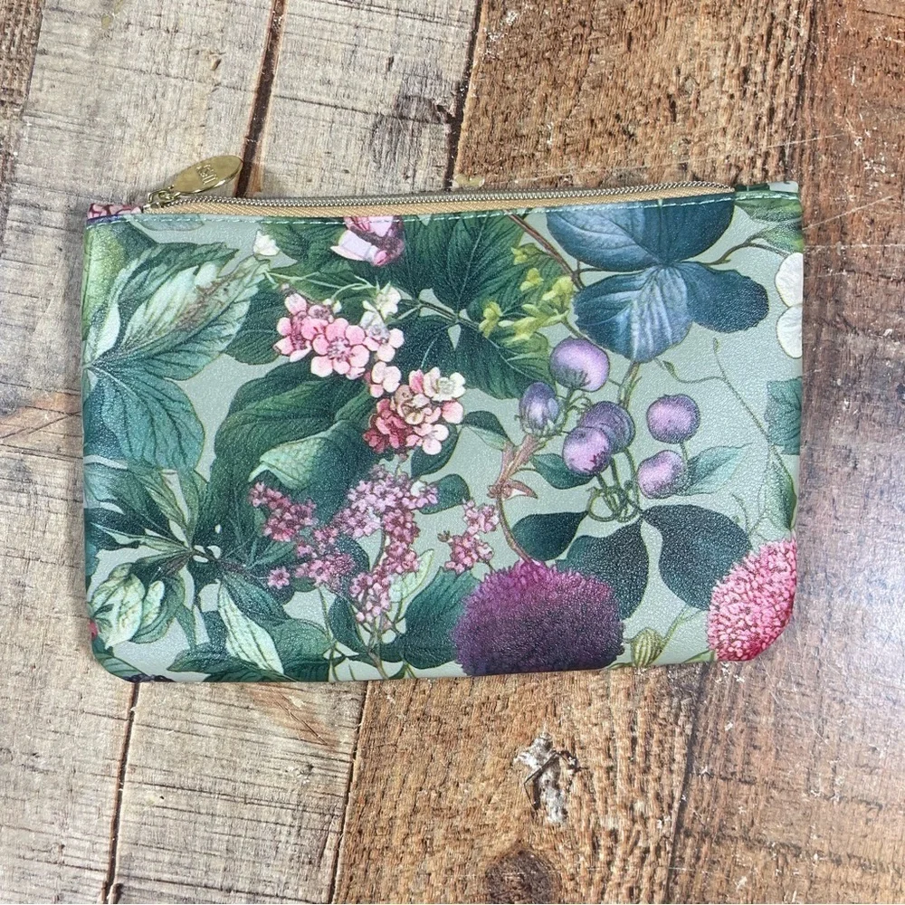 Ipsy Floral Check Makeup Cosmetic Bag Bundle Lilac Pastel Clueless Feminine